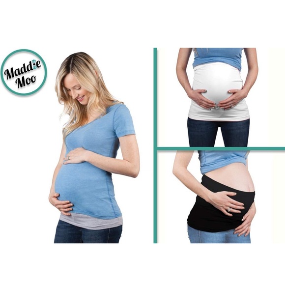 Maddie Moo Belly Band Seamless Maternity/Postpartum Shirt Extenders (Pack of 2) - Picture 2 of 4